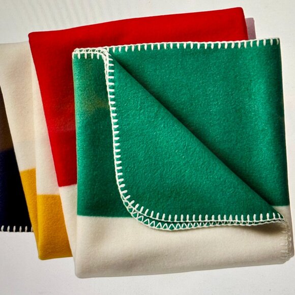 Hudson’s Bay Stripes Fleece Throw Blanket, Multi-Coloured Approx. 50 " x 70 " - Picture 3 of 3